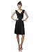 DRESSIS Women's Sleeveless V Neck Pleated Waist Flared Dress S to 3XL (13 Colors)