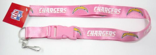 SAN DIEGO CHARGERS NFL WOMEN'S PINK LANYARD KEYCHAIN