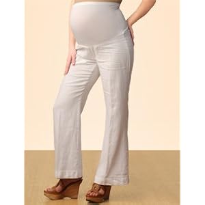 Buy A Pea in the Pod: Secret Fit Belly(tm) Linen Cuffed Fit And Flare Maternity Pants by A Pea in the Pod