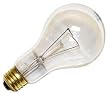 Incandescent Light Bulb, Long Life A-21, Long Neck, 20,000 Hours, 150 Watt, Clear
