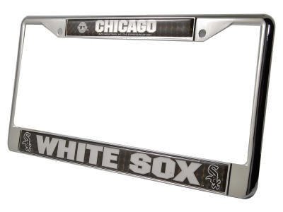 CHICAGO WHITE SOX DELUXE CHROME LICENSE PLATE FRAME