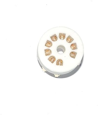 Cary 4pc 9pin PCB Gold Ceramics Vaccum Tube Socket Base for 12au7 12ax7b Ecc83 Radio