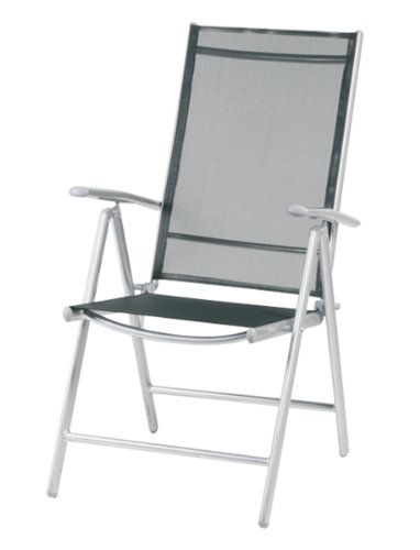 Siena Garden 506725 Klappsessel Saturn, silber schwarz   L 65 x B 55 x H 80/106 cm Preisvergleich