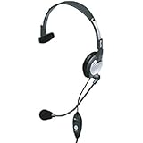 Andrea NC-181VM USB Monaural  headset with noise canceling microphone, digital volume and mute controls, and built in external sound card.