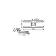 MCM 11002-74902 Stainless Steel H Twin, Centered, 2.25 Inch Offset Burner
