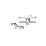 MCM 11002-74902 Stainless Steel H Twin, Centered, 2.25 Inch Offset Burner