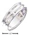 Sterling Silver 6.5mm Double Raised Edge Wedding Band Ring - Size 5.0