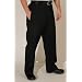 San Jamar P034BK Poly Cotton Chef Trouser with 2 Side and 2 Rear Pockets, Medium, Black