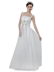 Satin/Tulle Sheer Applique Wedding Dress 