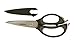 Farberware Classic 4-In-1 Ultimate Stainless Steel Kitchen Shears with Blade Cover, Gray/Black