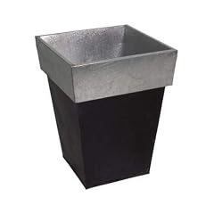 Design �bertopf, silber-schwarz, 40cm