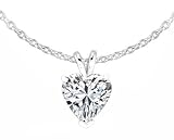 Prong Setting Heart Diamond Solitaire Pendants in 18K White Gold Pen77 311taSCCEyL. SL160 Prong Setting Heart Diamond Solitaire Pendants in 18K White Gold Pen77