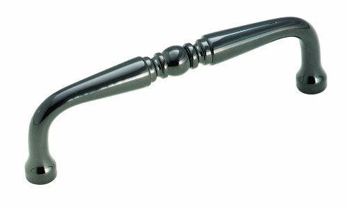 Amerock BP1952-BNB Metal Finishes Pull Center Ring Solid Brass Black Nickel, 3-1/2-Inch Center to Center