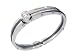 Sleek and Stylish Handcuff style Men''s Surgical Steel Bangle Bracelet with Carbon Fiber