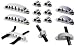 50 Cable Manager Self Adhesive Clips for 1/2"D Wiring