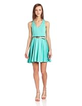Hot Sale XOXO Juniors Criss Cross Open Back Ponte Dress, Mint, 7/8