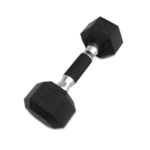 Cap Barbell Fitness Urethane Covered Dumbbell Black,40-Pound