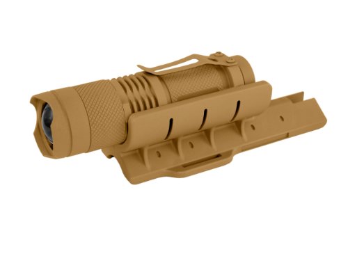  Hot Shot Tactical HSAR15 MINICT Beamlokr and Mini Tactical Light Fits AR15 and Most Other Rifles, Coyote Tan 