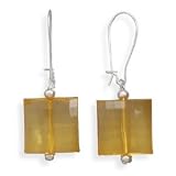 Yellow Square Acrylic Earrings