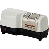 Chef's Choice 220 Hybrid Diamond Hone Knife Sharpener, White and Brushed Stainless Steel by 