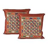 'Colorful Medley,' cushion covers (pair)