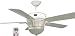 White Finish Reiker Room Conditioner Thermostatic Remote Control Ceiling Fan With Heater