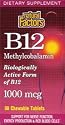 Natural Factors Vitamin B12 Methylcobalamin 1000mcg Tablets, 90-Count