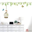 Home Decor Mural Art Wall Paper Stickers -Butterflies and Bird cages SWST-11