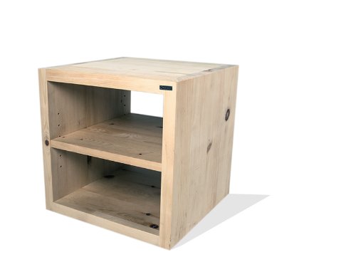 Regalsystem aus Holz mit Fach 40x40x40 cm - 'Stackle shelf'