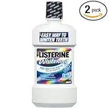 Listerine Whitening Pre-Brush Rinse, Clean Mint, 32 fl oz (1 quart) (Pack of 2)