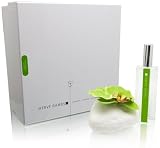 Herve Gambs - Salt of Osmanthus 3 Piece Set Includes: 1.7 oz Interior Fragrance + Couture Flower + Brown Square Ceramic Dish