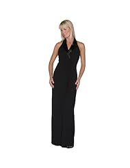 Crepe/Polyester/Rayon Slit Evening Dress 