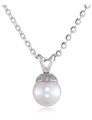 TARA Pearls "Akoya" White Pendant Necklace, 18"