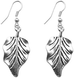 Miao Inspired Silver Spirit Nature Leaves Pair Earrings