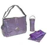 Laminated Buckle Bag - Purple Corduroy