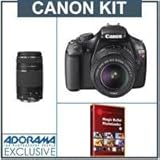 Canon EOS Rebel T3 Digital SLR Camera Kit with Canon EF-S 18-55mm IS II Lens & EF 75-300mm f/4.0-5.6 III Lens, FREE: Red Giant Adorama Production Bundle for PC/Mac a $599.00 Retail Value