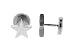 Stainless Steel Star Stud Earrings - 10mm - 14G - Sold as a Pair