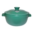Emile Henry Flame Top Round Dutch Oven/Stew Pot, 7 quart, Green