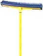 Smart Broom&nbsp;1600YS 16" Multi-Purpose Squeegee Broom with Straight Heavy-Duty Handle in Blue/ Yellow, ( Pack of 1)