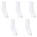 All Pro 5pk Cotton Crew Socks (8-14) - White