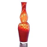 Waterford Evolution Red & Amber Stem Vase