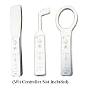 Sport Pack for Nintendo Wii Remote - Golf club, Tennis Racket, Baseball Bat - White