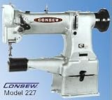Consew 227R Heavy Duty, Drop Feed, Single Needle Walking Foot Lockstitch Sewing Machine