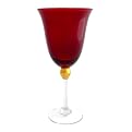 Gold Ball Wine Glass Set of 6 - Red