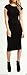 Forever Women's Plain Cap Sleeves Bodycon Midi Dress, Black, 6-8