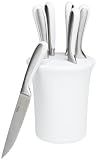 blinQ 7-Piece Steak Knife Set, Simply White