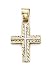 14k Two-Tone X Diamond-Cut Cross Pendant