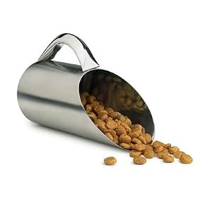 Pet Studio Stainless Steel Matte Finish Pet Scoop, 5-1/2-Inch