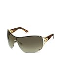 Gucci - Gucci Swarovski Crystal GG Logo Shield Sunglasses havana/shaded brown