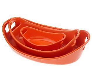Rachael Ray 3-pc. Bubble and Brown Small Oval Baker Set